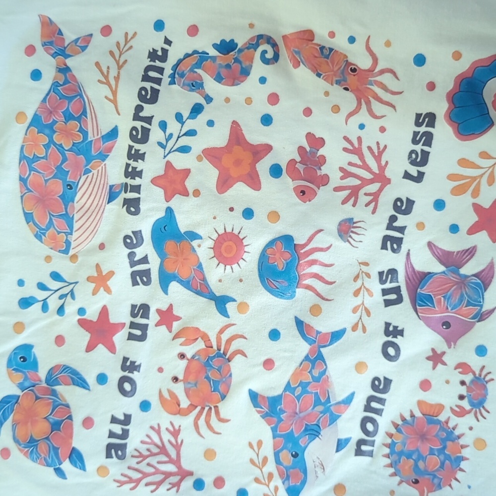Colorful Sea Life Graphic Tee, Teachers, Inclusive